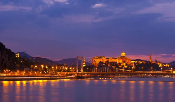 Budapest Panorama Chain Bridge — Stock Photo, Image