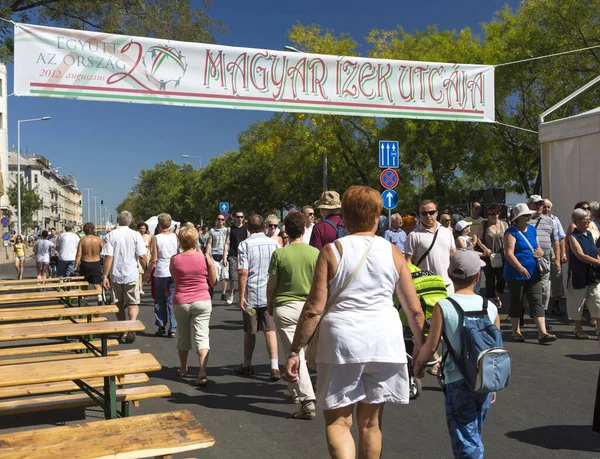 Budapest Hungary August Unidentified People Participate Ceremonies Annual Constitution Day — Stock Photo, Image