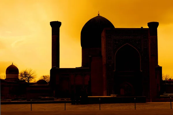 Solnedgång Buchara Stad Uzbekistan — Stockfoto