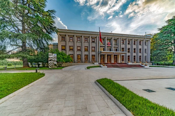 Tirana Albanie 1Er Juin 2018 Bâtiment Présidence République Sur Boulevard — Photo