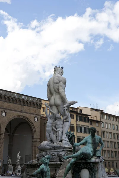 Fonte Neptuno Florença Itália — Fotografia de Stock