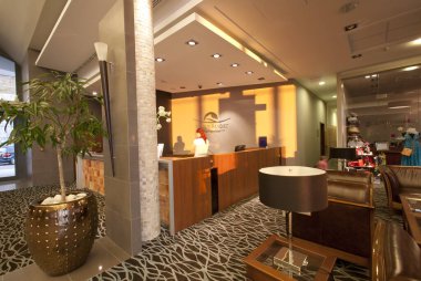 EGERSZALOK, HUNGARY - 17 Ağustos 2010: Egerszalok 'taki Saliris Resort ve Spa Sağlık Oteli.