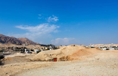 JERICHO, PALESTINE - 2 Ocak 2013 'te Jericho, Filistin' de olduğu gibi şehrin antik kalıntıları. Jericho dünyanın en eski şehridir..