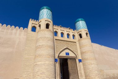Özbekistan 'ın antik Khiva Duvarı