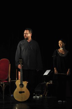 BUDAPEST, HUNGARY - 7 Ekim 2010 'da Macaristan' ın Budapeşte kentinde Müzik Akademisi 'nin sahnesinde verilen Sound Migration konseri.