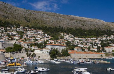 Hırvatistan 'ın Dubrovnik Körfezi güzel manzaralı