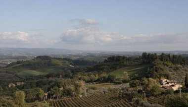 İtalya, Siena yakınlarındaki Toskana manzarası