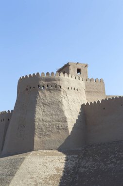 Özbekistan 'ın antik Khiva Duvarı