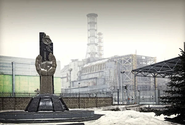 Pripyat Ukraine March Utsikt Kjernekraftverket Tsjernobyl Mars 2013 Pripyat Ukraina – stockfoto