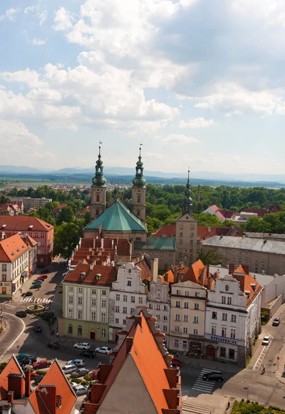 Nysa Pologne Juin 2010 Vue Aérienne Centre Ville Nysa Silésie — Photo