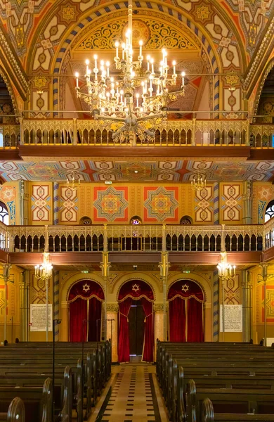 Bukarest Rumänien Maj 2016 Interiören Körtemplets Synagoga Det Kopia Wiens — Stockfoto