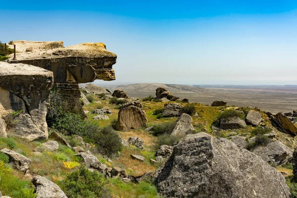 Rock Formations Gobustan National Park Azerbaijan — Stock Photo, Image