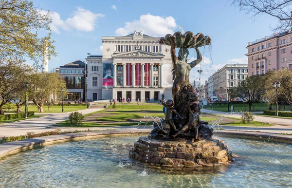 Riga Letland April 2016 Buitenkant Van Het Letse Nationale Opera — Stockfoto