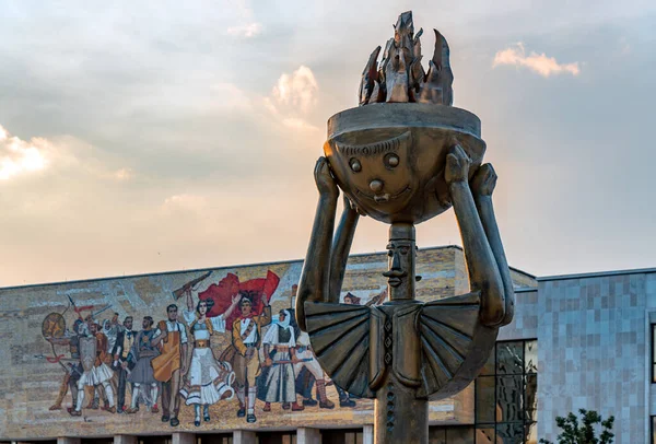 Tirana Albanien Mai 2018 Neues Denkmal Skanderberg Platz Zentrum Von — Stockfoto