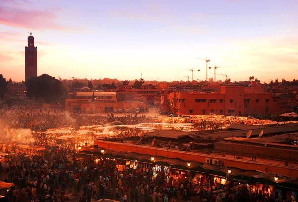 Marrakesh Morocco December 2017 Jemaa Fna Square Amin Market Square — Stock Photo, Image