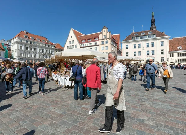 Tallinn Estônia Maio 2016 Peole Não Identificada Centro Histórico Tallinn — Fotografia de Stock