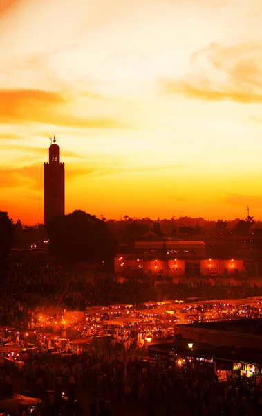 Marrakech Marocco Dicembre 2017 Piazza Jemaa Fna Piazza Del Mercato — Foto Stock