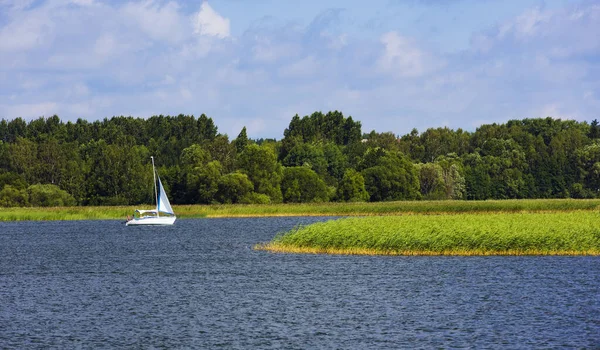 Gizycko Polen Juli 2012 Silaboat Aan Het Meer Bij Gizycko — Stockfoto