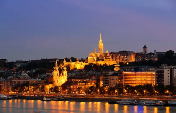 Buda Castle Night Budapest Hungary — Stock Photo, Image