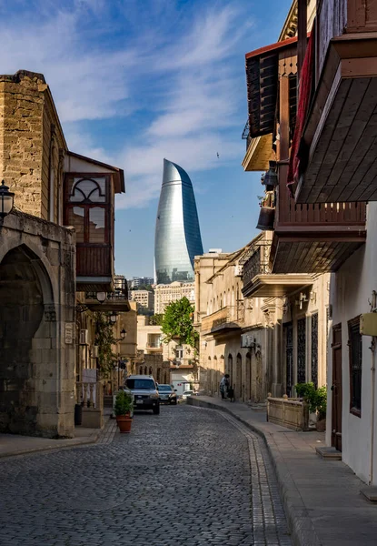 Baku Azerbaijan May 2019 Street View Icherisheher Old Town Baku — Stock Photo, Image