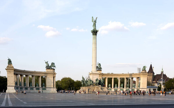 The Heroes square, Budapest, Hungary