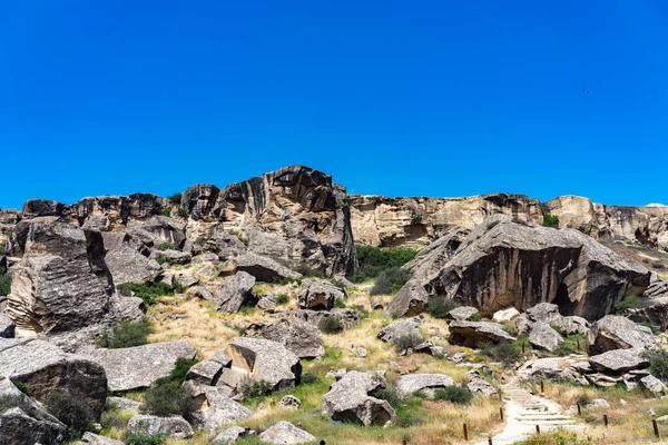 Rock Formations Gobustan National Park Azerbaijan — Stock Photo, Image