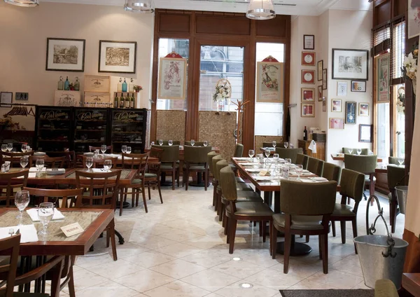 Budapest Hungary January Interior Bock Bistro Restaurant Awarded Bip Gourmand — 图库照片