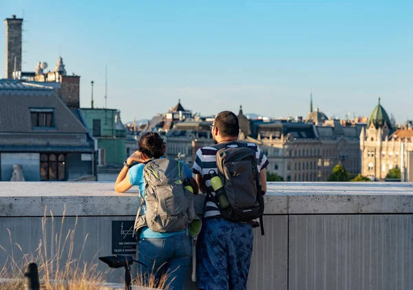Budapest Hungary 2019 Students Rooftop Ceu Central European University Main — 스톡 사진