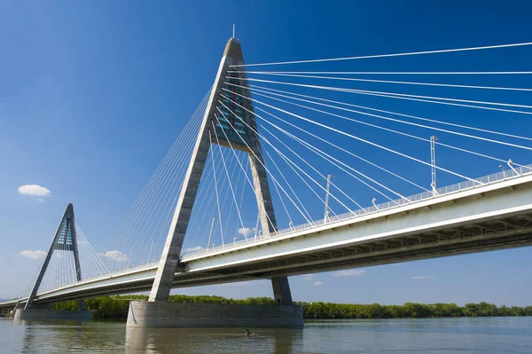 Die Megyeri Brücke Ungarns Neueste Und Größte Brücke — Stockfoto
