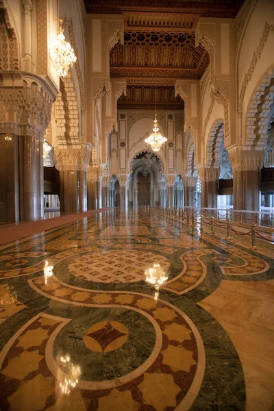 Casablanca Morocco October Interior Mosque Hassan October 2008 Casablanca White — Stock Photo, Image