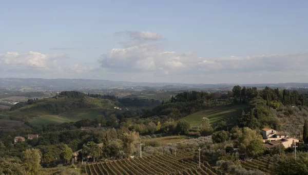 Paisagem Toscana Perto Siena Itália — Fotografia de Stock