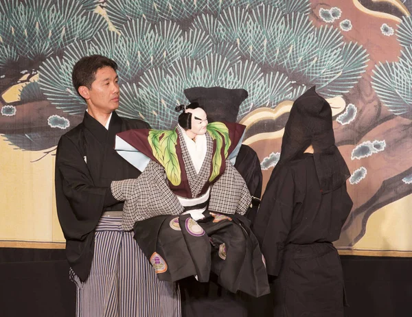 日本の演劇シーンで活躍した未確認の人たち — ストック写真