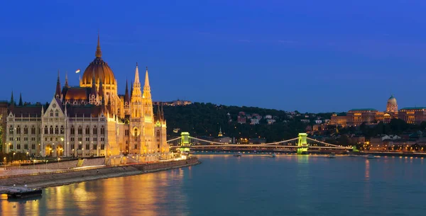 Hungarian Parliament Building Night Budapest — Stock Photo, Image