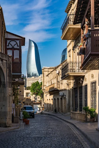 Баку Азербайджан Мая 2019 Года Вид Улицу Старом Городе Ичеришехер — стоковое фото