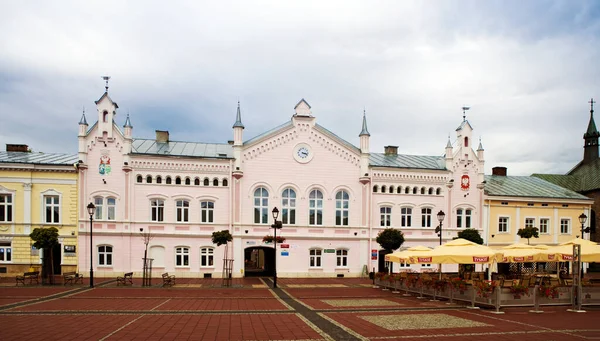 Place Principale Avec Mairie Sanok Pologne — Photo