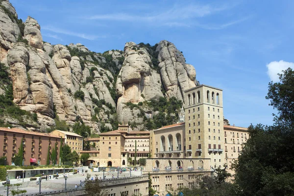 Hermosa Abadía Montserrat España — Foto de Stock