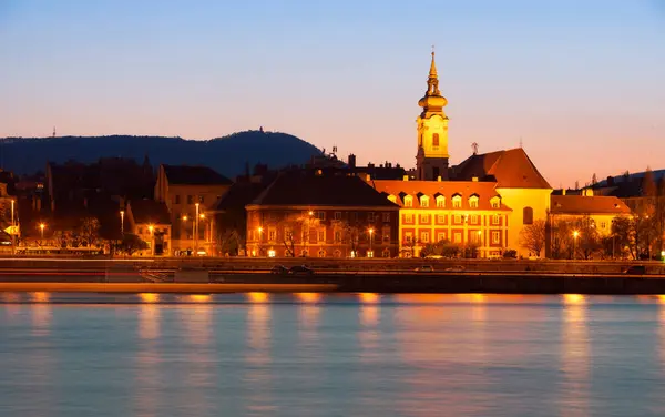 Kostel Matthias Západu Slunce Budapešť — Stock fotografie