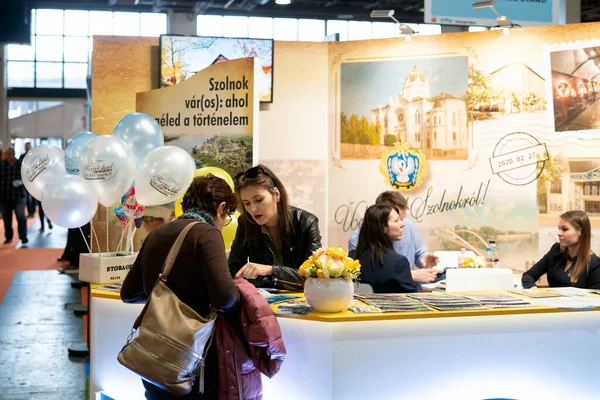 Budapest Hungary February 2020 People Participating Utazas Travel 2020 Exhibition — Stock Photo, Image