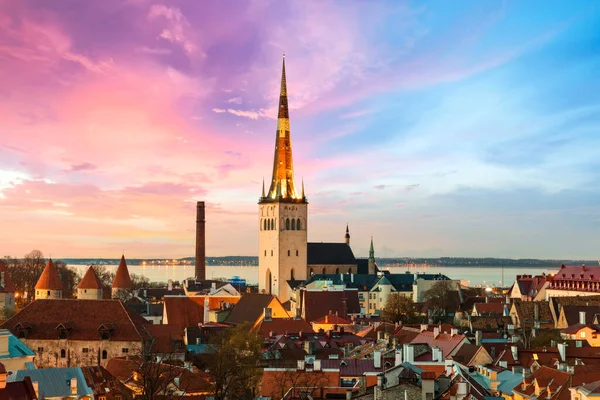 Night View Tallinn Estonia — Stock Photo, Image