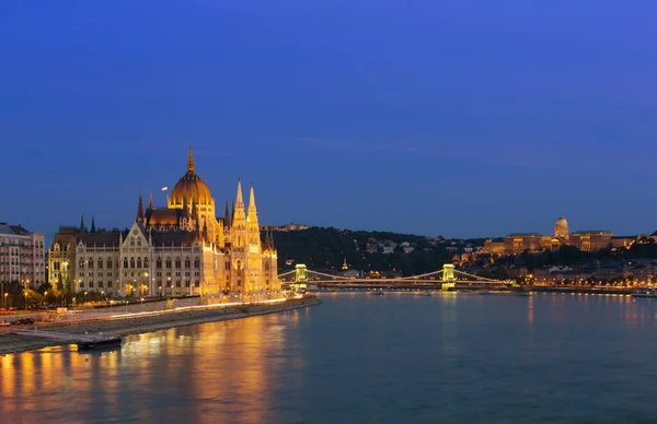 Hungarian Parliament Building Night Budapest — Stock Photo, Image