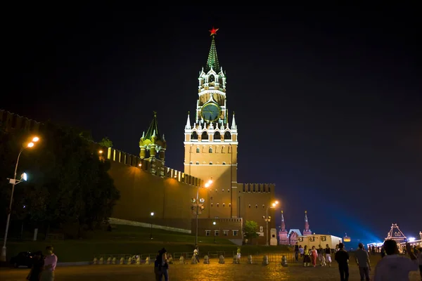 Kremlin Praça Vermelha Moscou Rússia Noite — Fotografia de Stock