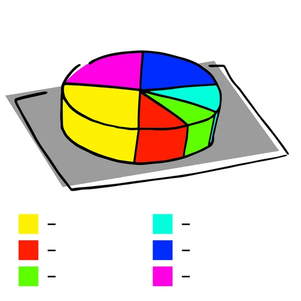 Kreativní barevný diagram se šesti možnostmi v . — Stock fotografie