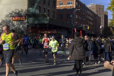 New York, New York/Amerika Birleşik Devletleri - 4 Kasım 2018: Manhattan kaçakçıları katılmak Nyc maraton sırasında. 