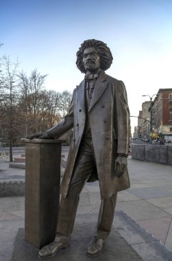 Statue of Frederick Douglass on Circle New York City clipart