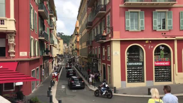 Nice Fransa Haziran 2018 Local Yol Trafik Durumu — Stok video
