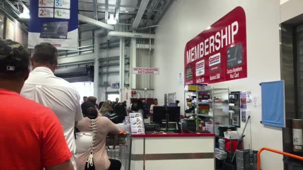Miami Usa October 2019 Costco American Member Only Warehouse Founded — Stock Video