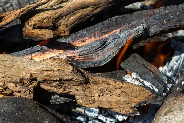 Fumée Bois Chauffage Dans Feu Fumée — Photo