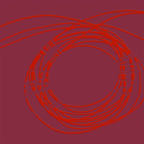 Dekorative Vektor-Element-Karte auf rotem Hintergrund — Stockvektor