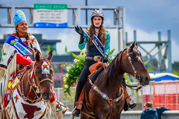 Portland Oregon Usa Czerwca 2018 Miss Warm Springs Thyreicia Simtustus — Zdjęcie stockowe