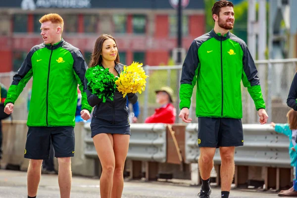 Portland Oregon Junio 2018 Camión Pato Universidad Oregon Pep Band —  Fotos de Stock